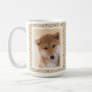 Mug Peinture Shiba Inu (Rouge) - Art Chien original