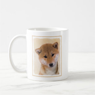 Mug Peinture Shiba Inu (Rouge) - Art Chien original