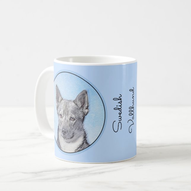 Mug Peinture Suédoise Vallhund - Cute Original Chien A (Devant gauche)