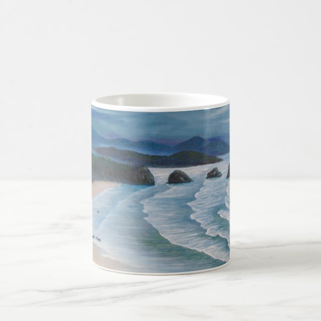 Mug Peinture sur la mer de Cannon Beach (Centre)