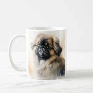 Mug Pekingese chiot Aquarelle Peinture