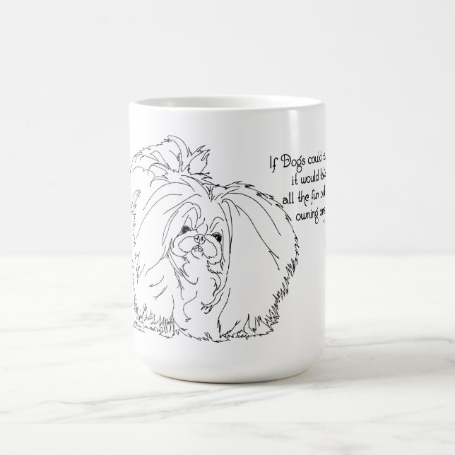 Mug Pekingese Si Les Chiens Pouvaient Parler (Centre)