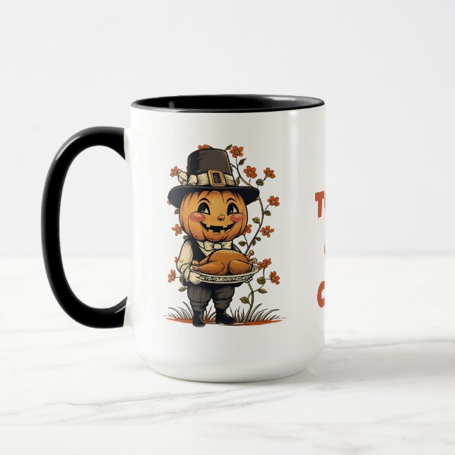 Mug Pèlerin citrouille Thanksgiving (Gauche)