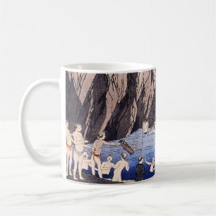 Mug Pèlerins dans la cascade par Utagawa Kuniyoshi 