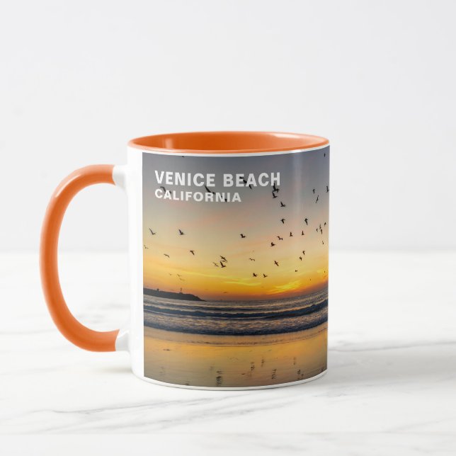 Mug Pélicans au coucher du soleil - Venice Beach, CA M (Gauche)