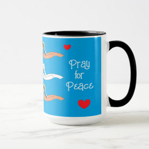 Mug Pélicans priant pour la paix