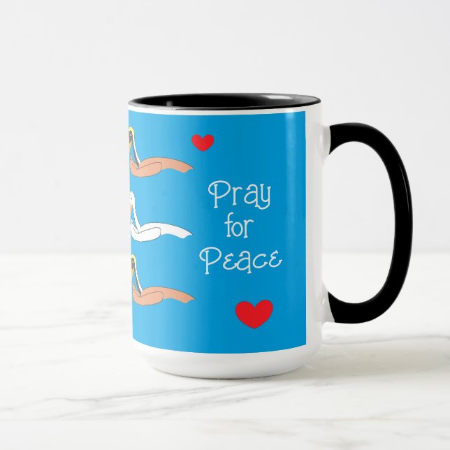 Mug Pélicans priant pour la paix (Droite)