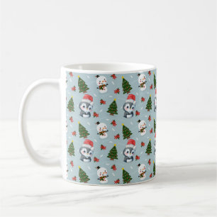 Mug Penguin Père Noël Joyeux Joyeux motif d'arbre de N