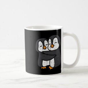 Mug Penguins Couple Hug Cute Femmes Hommes Garçons Fil