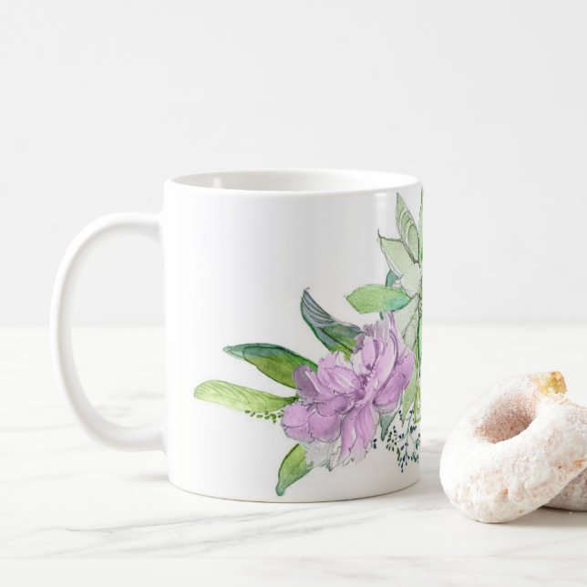 Mug Penies et Succulent (Avec donut)