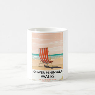 Mug Péninsule de Gower au Pays de Galles affiche de vo