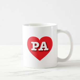 Mug Pennsylvanie Coeur rouge - J'aime PA