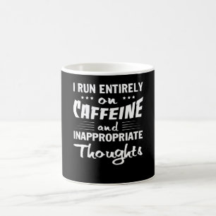 Mug Pensées inadéquates de caféine de course de café