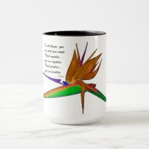 Penser à la bouillie de café personnalisée positiv