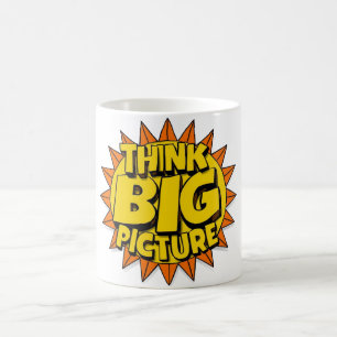 Mug Pensez à la vue d'ensemble