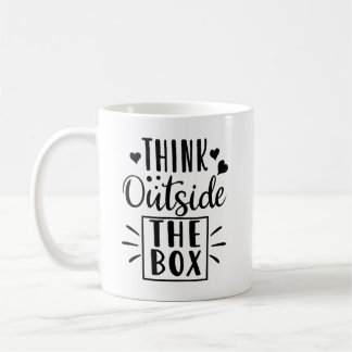 Mug Pensez en dehors de la boîte Inspirant Motivation 
