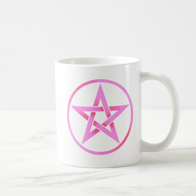 Mug Pentagramme rose de pentagone étoilé (Droite)