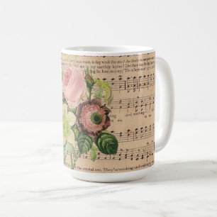 Mug Peonies vintages et Partitions