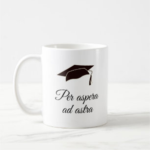 Mug Per aspera ad astra Citation latine Script 