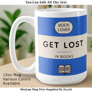 Mug Perdez-vous dans les livres Couverture de livre de