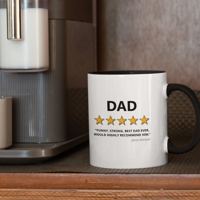 Mug Père 5 étoiles | Meilleur papa (Créateur téléchargé)