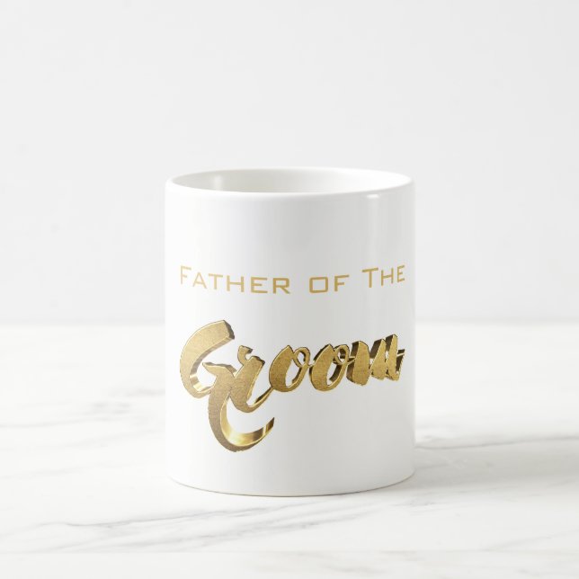 Mug Père de la chambre Élégante Typographie Or Texte (Centre)
