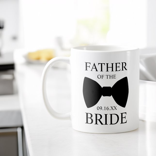 Mug Père de la mariée moderne cravate (Modern Father of the Bride Bowtie Coffee Mug)