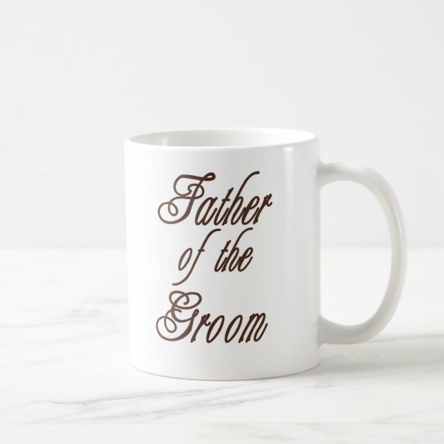 Mug Père des bruns chics de marié (Droite)