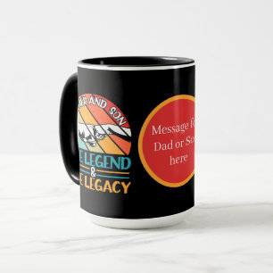 Mug Père et fils Cool personnalisable ajoutez un messa