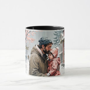 Mug Père & Fille Amour Hiver Cadeau Café