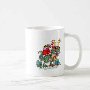 Mug Père Noël à cheval sur un dinosaure Noël Rennes No