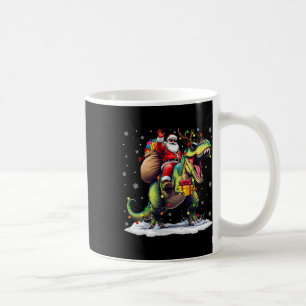 Mug Père Noël à cheval sur un dinosaure T Rex Noël Gar