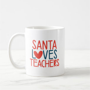 Mug Père Noël aime les enseignants Funny Christmas T