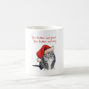 Mug Père Noël Cat - Vous feriez mieux de ne pas pout !