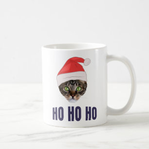 Mug Père Noël Chat avec Santa hat, Ho Ho ho ho Invitat