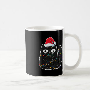 Mug Père Noël Chat Noir Tangé Dans L'Amoureux des chat