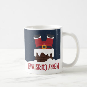 Mug Père Noël coincé dans la cheminée