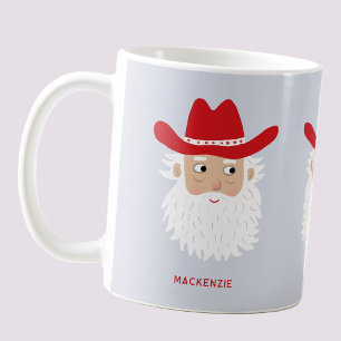 Mug Père Noël Cowboy Noël Texte personnalisé
