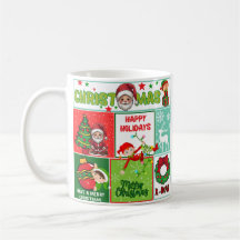 Père Noël Cute Joyeux café de Noël
