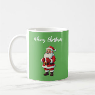 Mug Père Noël de Noël buvant du chocolat chaud