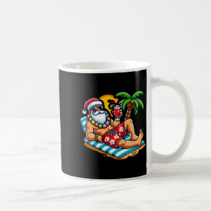 Mug Père Noël en maillot de bain Fête de Noël d'été su