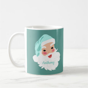 Mug Père Noël en Mint Vert Casquette Vintage Noël