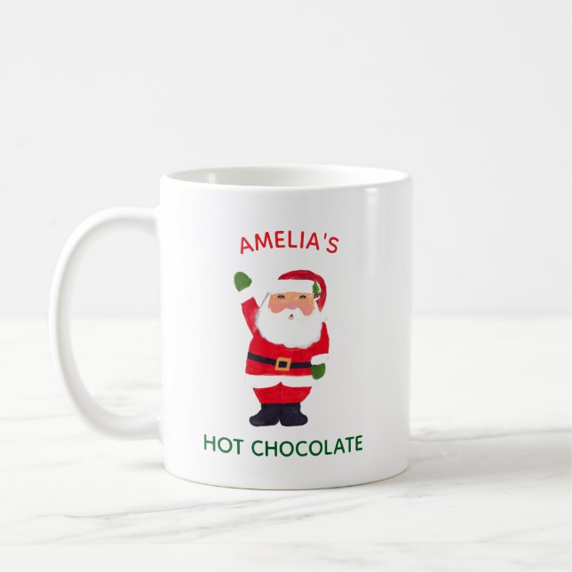 Mug Père Noël Enfants Festive Noël mignon Humour (Gauche)
