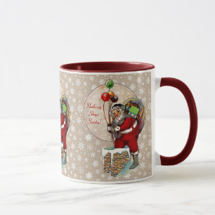 Mug Père Noël et la moisissure en céramique étroite de