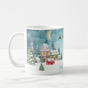 Mug père Noël et Reindeer sur l'Arrière - plan de N