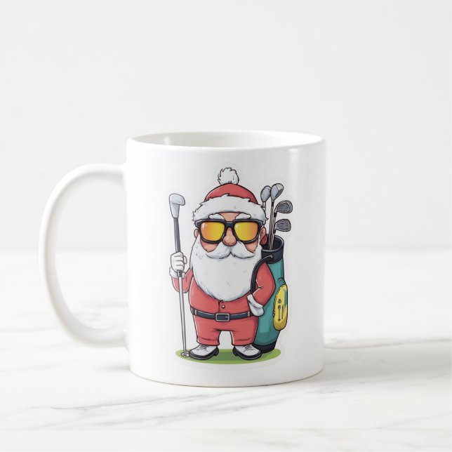 Mug Père Noël Golfing Christmas Fun (Gauche)