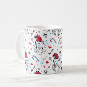 Mug Père Noël illustration Fouets de stockage de Noël