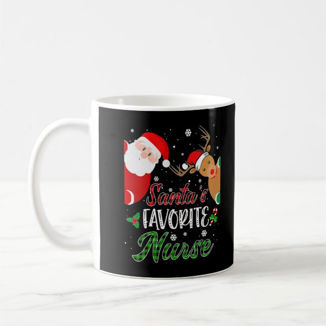 Mug Père Noël Infirmière préférée Funny Xmas Pyjamas R (Gauche)