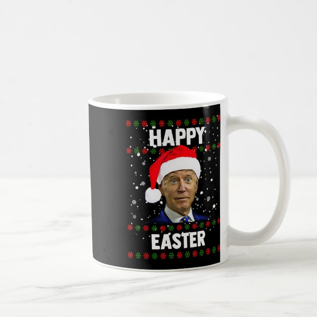 Mug Père Noël Joe Biden Joyeux Noël Pâques moche Sweat (Droite)