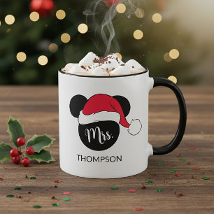Mug Père Noël Mickey de Noël personnalisé Mme la Mar